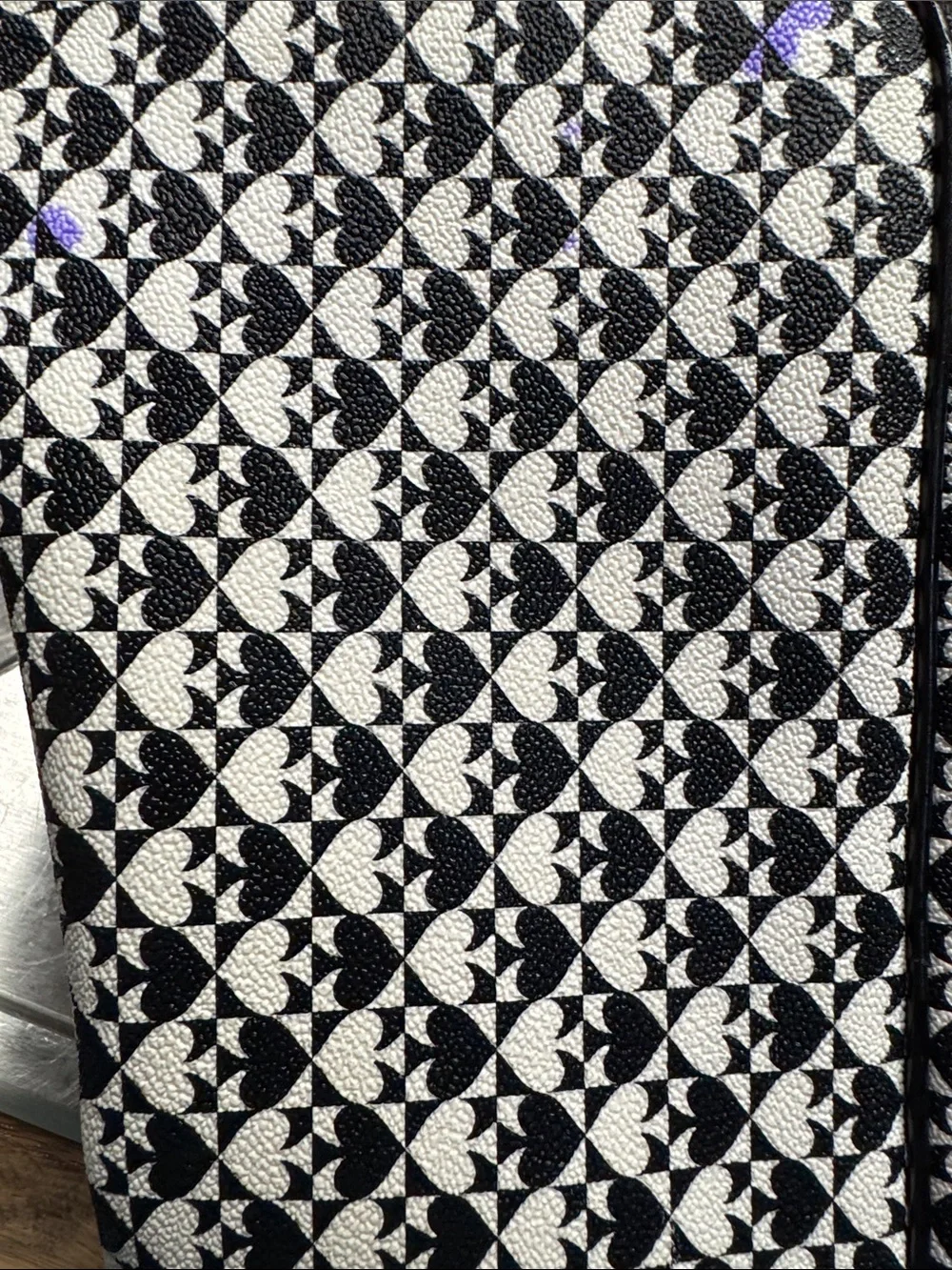 Kate Spade Black and White Geometric Stripe Tote